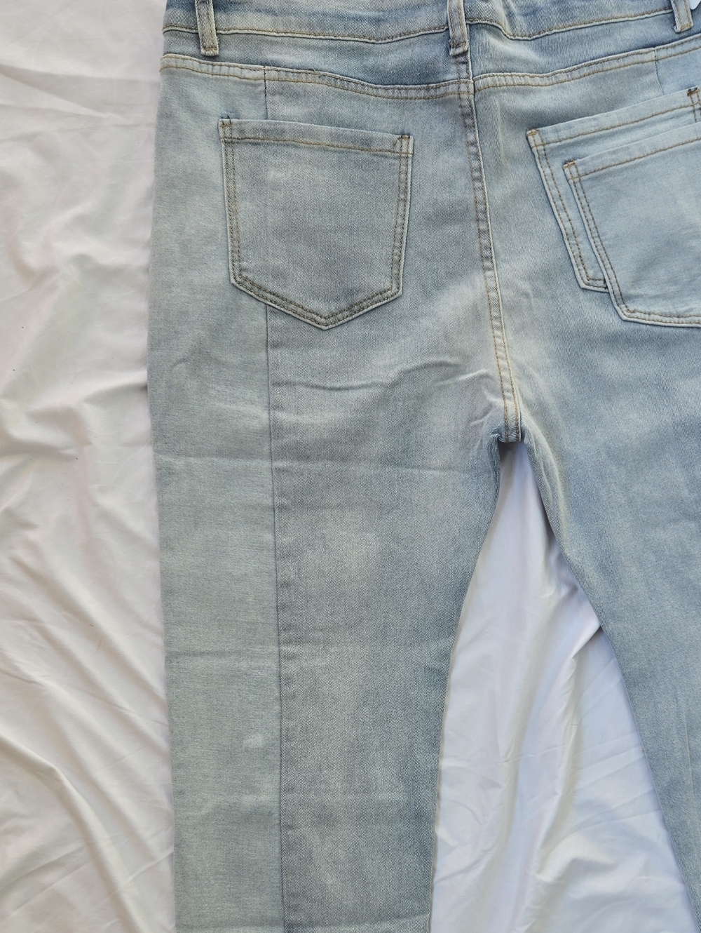 Men's Distressed Jeans Fashionable Front/Back Pocket Design Two Tone At Back - Picture 11 of 14